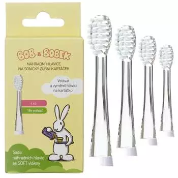 Насадки для зубных щеток Bob and Bobek для детей от 18 месяцев, 4 шт. Головки, , HB1820224, [цвет] inna