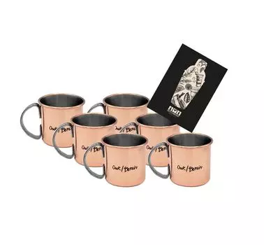 Наш набор «Берлин» из 6 медных кружек - 6 кружек Moskow Mule с ручкой Mixcompany