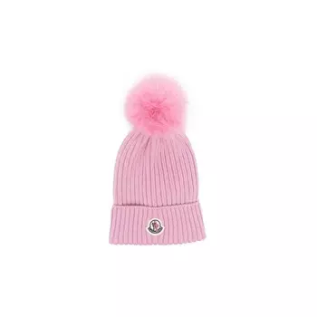 Нашивка с логотипом Enfant шапка-бини Hat Moncler, розовый