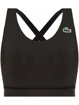 Нашивка с логотипом производительность топ Lacoste, черный