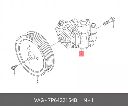 Насос гидроусилителя руля WV Touareg 3.6 VAG 7P6422154B