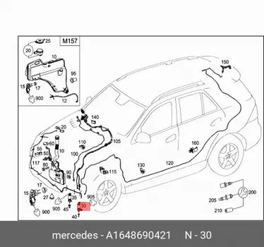 Насос омывателя ветрового стекла / pumpe A1648690421 MERCEDES-BENZ