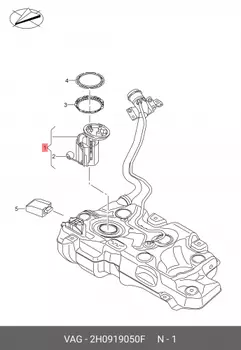 Насос топливный в сборе VW Amarok VAG 2H0919050F