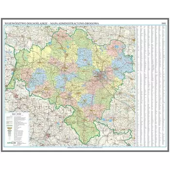 Настенная карта Нижнесилезского воеводства на пинборде - пинборд, 1:200,000, ArtGlob