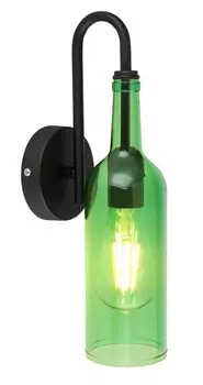 Настенная лампа Globo, 10x13,5x35 см, зеленый/черный