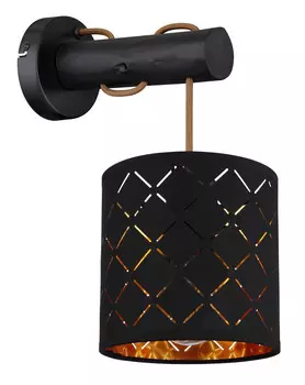 Настенная лампа Globo, 15x25x36 см, черный/золотой