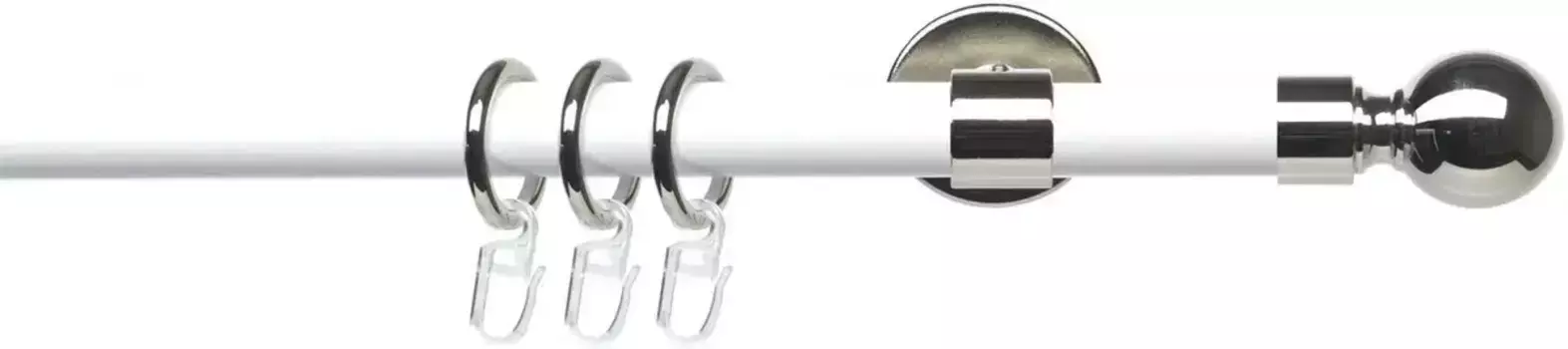 Настенная опора Liedeco "опора, настенная опора 1 направляющая для стержней 20 мм "Celebration", (1 шт.) Длина: 9,2 см, цвет nickelfarben