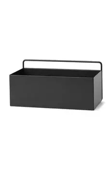 Настенная ваза для цветов Wall Box Rectangle ferm Living, черный