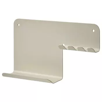 Настенное хранилище с крючками, светло-серо-бежевый, 23x13 см, HAVREKROSS IKEA