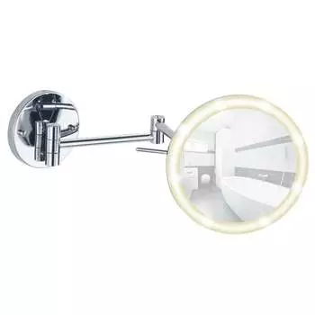 Настенное косметическое зеркало AURA LED, Power WENKO, серебро