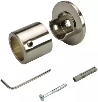 Настенное крепление Liedeco, (1 шт.), для карнизов 16 мм 1,6 см, цвет edelstahlfarben