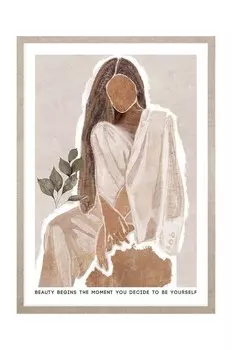 Настенное украшение в рамке 53 х 73 см Inne, мультиколор