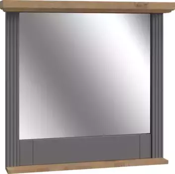 Настенное зеркало для дома "Тара", МДФ, окрашенный УФ Home affaire 84х79х13 см, цвет graphit matt/Pacific Walnut