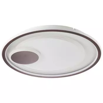 Настенный и потолочный светильник Brilliant Circulon 50см, белый/кофейный