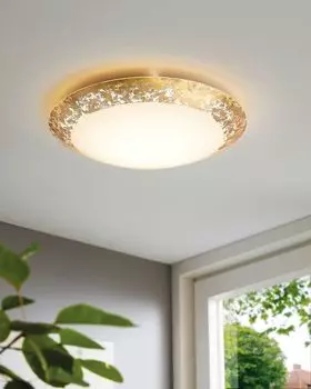 Настенный и потолочный светильник Eglo Led Montenovo белое золото, белый