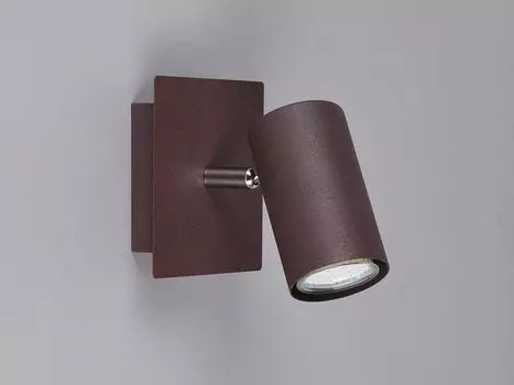 Настенный и потолочный точечный светильник Trio Marley цвета ржавчины GU10, 1 лампочка, коричневый