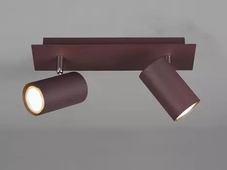 Настенный и потолочный точечный светильник Trio Marley цвета ржавчины GU10, 2 лампы, коричневый