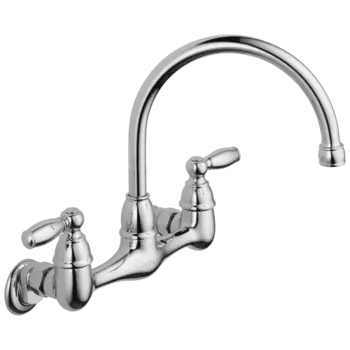 Настенный кухонный смеситель Peerless Claymore P299305LF с двумя ручками, chrome