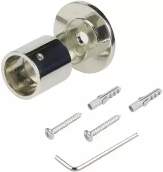 Настенный монтаж Liedeco " Несущая стена, настенный держатель для карнизов 20 мм "Celebration", (1 шт.), опора, настенная опора 2 см, цвет nickelfarben