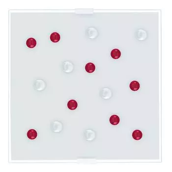 Настенный/потолочный светильник, сатиновое стекло, реплика стеклянных камней L 29 см etc-shop, белый