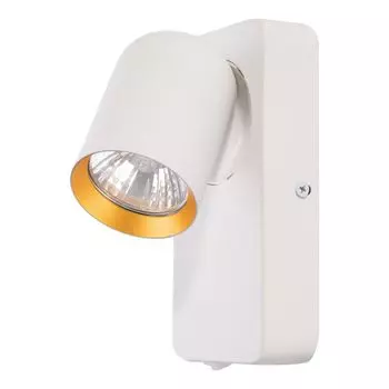 Настенный светильник Andy 1Xgu10 белый + золотой потолочный светильник, настенный светильник Milagro