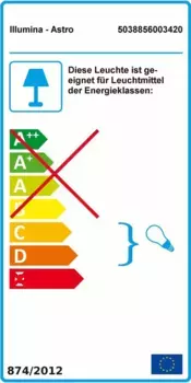 Настенный светильник ASTRO, серебряный