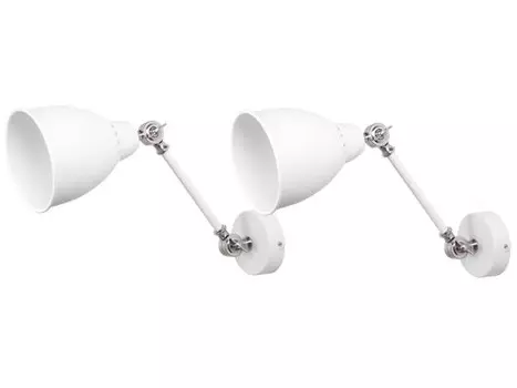 Настенный светильник Beliani MISSISSIPPI 2 шт, серебристый/белый