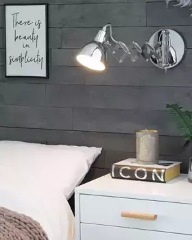 Настенный светильник Beliani, серебряный