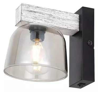 Настенный светильник CARDAMOM металл серебристый дуб E14 1x MAX 40W В:15см 12см Д:16,5см Rabalux