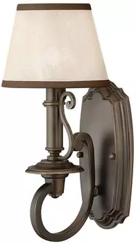 Настенный светильник Casa Padrino Baroque античная бронза/кремовый/коричневый 16,5 x 19 x В. 35,6 см - Элегантный настенный светильник для гостиной в стиле барокко - Светильники в стиле барокко