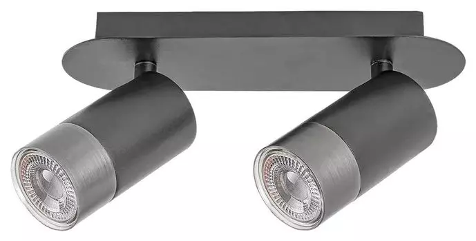 Настенный светильник Циркон черный шампань GU10 2x MAX 5 Вт Д: 15 см Ш: 24 см В: 13 см 5,2 см с регулируемой яркостью Rabalux