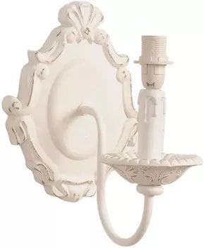 Настенный светильник Clayre & Eef 19x25x24 см, белое дерево, железо, круглый Clayre&Eef, белый