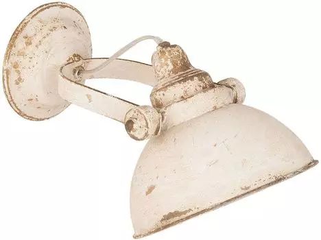 Настенный светильник Clayre & Eef 21x30x19 см Белый Железный Круглый Clayre&Eef