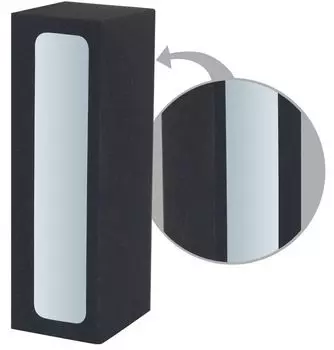 Настенный светильник DIDO черный металл удлиненный E27 Неподвластный времени сдержанный настенный светильник лестница прихожая лестница Licht-Erlebnisse