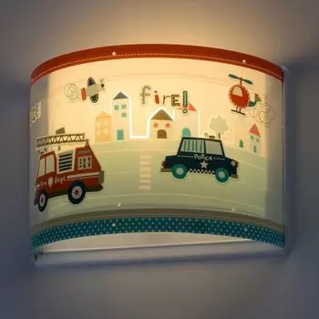 Настенный светильник для детской комнаты Dalber Police с люминесцентным мотивом Police E27 [-Как новый], мультиколор