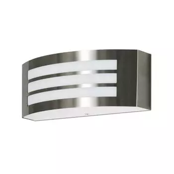 Настенный светильник для наружного освещения E27 IP44 TRENTO из нержавеющей стали Kwazar, серебро