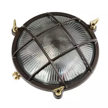 Настенный светильник для наружного освещения IP64 E27, стекло, массив латуни, 21 см, морской настенный светильник для наружного двора Licht-Erlebnisse