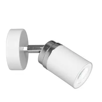Настенный светильник для внутреннего освещения, белый, хромированный, металлический, поворотный, регулируемый, GU10, настенный светильник, светильник для чтения, точечная лампа, кровать, диван Licht-Erlebnisse