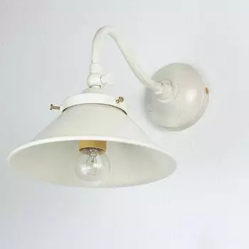 Настенный светильник E14 Shabby White Настенный светильник из натуральной латуни Licht-Erlebnisse