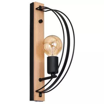 Настенный светильник E27, современный настенный светильник из черного металла Licht-Erlebnisse