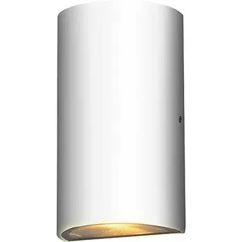 Настенный светильник EGB IP54, белый алюминий, 2 полукруглые лампочки