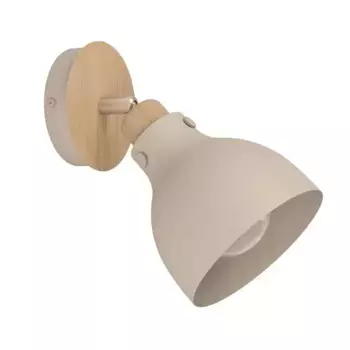 Настенный светильник EGLO "ARRECIFE", для лампочек 1 x E27 14,50 см, Высота: 23,50 см., коричневый/матовый/песочный