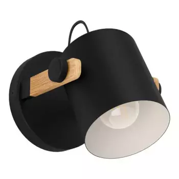Настенный светильник EGLO "HORNWOOD" винтажный 17,00 см, Высота: 0,00 см., черный/кремово-коричневый