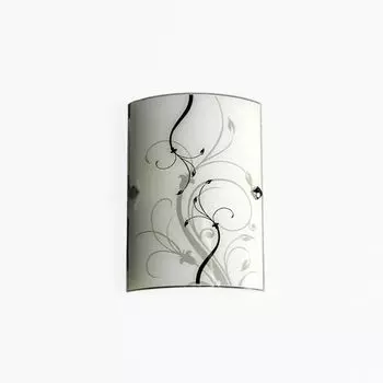 Настенный светильник Elina металл, стекло, белый/черный, ширина: 18 см, высота: 26 см. Rabalux