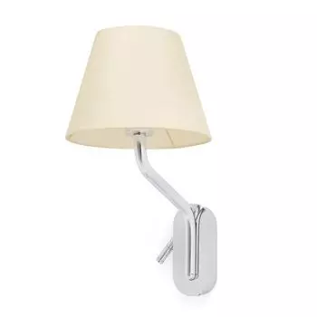 Настенный светильник Faro Eterna Chrome E27 15 Вт с правым считывателем, серебро