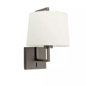 Настенный светильник Faro Frame Old Gold, бежевый абажур 215