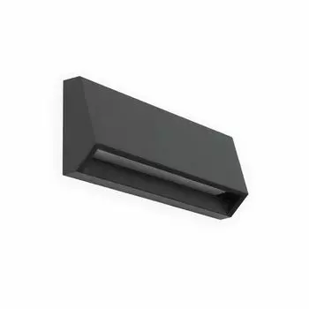 Настенный светильник Faro Linear Must для наружного применения, изготовлен из пластика темно-серого цвета, 80 x 217 мм., серый