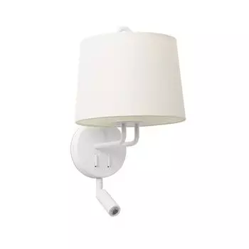 Настенный светильник Faro Montreal White с ридером White Lampsha, белый