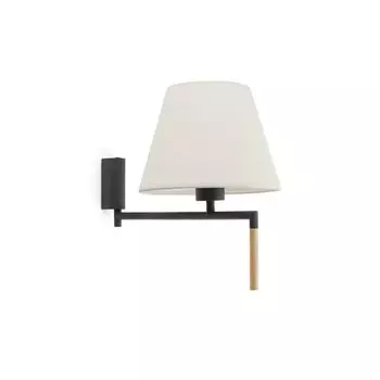 Настенный светильник Faro Ron Dark Grey, бежевый оттенок