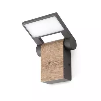 Настенный светильник Faro Wood Dark Grey Led 10W 3000K, темно-серый